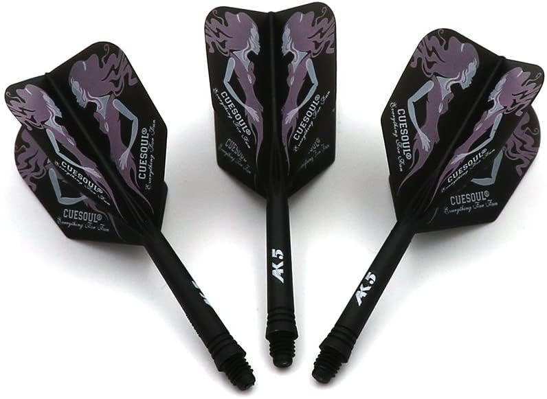 CUESOUL ROST Integrated Dart Flight & Shafts Black Beauty S-21mm