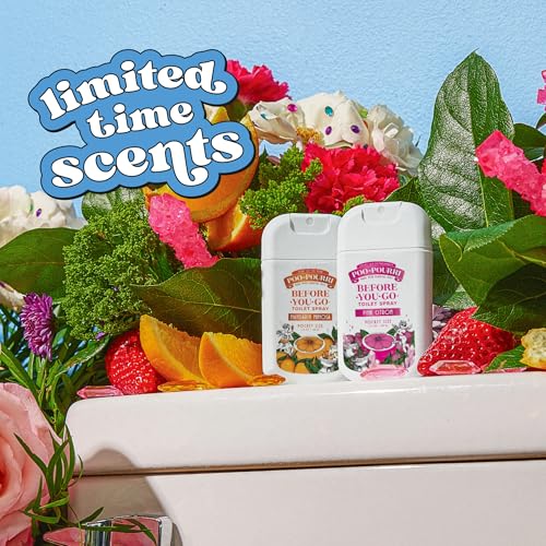 Pocket Toilet Spray - Travel Size 1 Fl Oz, Pink Citron - Up to 50 Uses