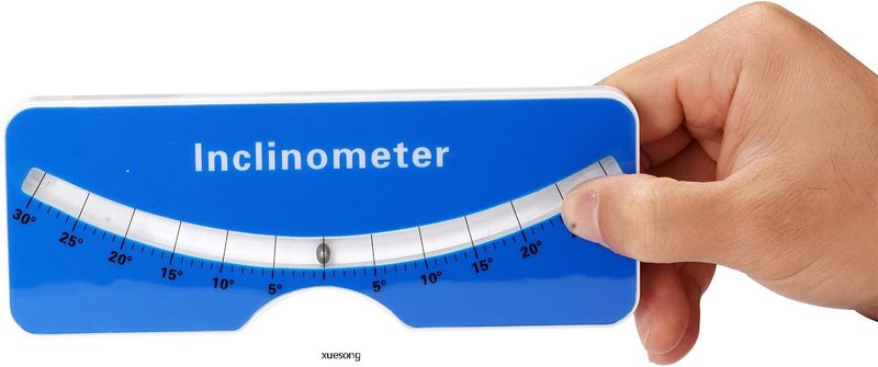 xuesong Scoliometer, Portable Device with Spine Contour and Metal Ball Insert for Measuring Spinal Alignment，Measure Spine Slope