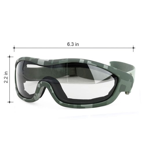 Viriber Motorcycle Goggles - UV Protective Outdoor Glasses, Dust-proof Combat Goggles, Military Sunglasses - Camouflage