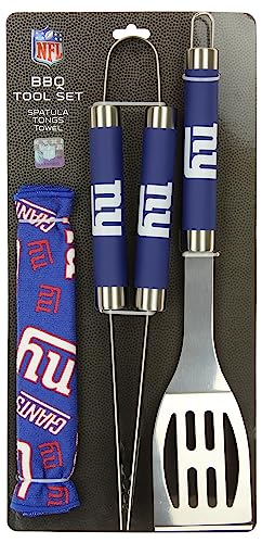 New York Giants 3-Piece BBQ Grill Set - Spatula, Tongs, Towel