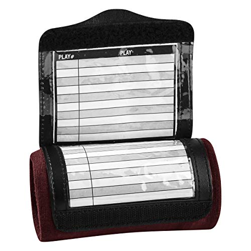 Adult Quarterback Playbook Wristband - Pee Wee / Maroon