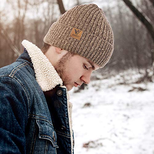 Warm Slouchy Knit Beanie Hat for Men & Women - Dark Grey