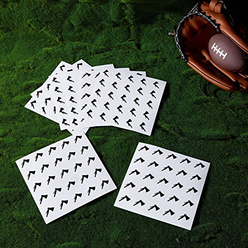 Football Helmet Decals - 200 Pcs Black on Clear Hatchet