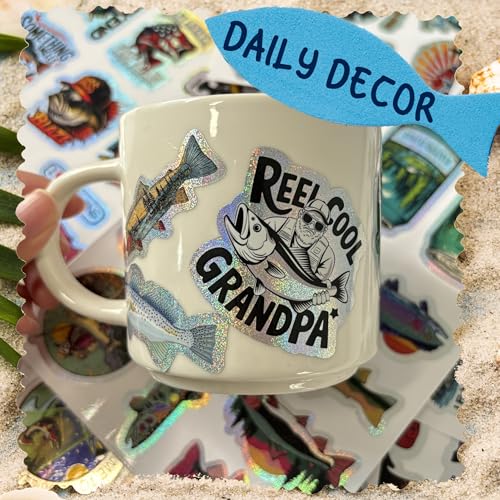 Holographic Fishing Stickers - 105 Pcs Rainbow Vinyl Set