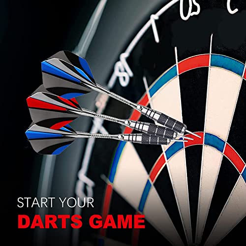 WINSDART Solid Laser Dart Set 12 Pcs 22g Steel Tips with Aluminum Shafts & Gift Box