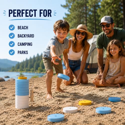 Tejo Beach Game Set – Complete 13-Disc Set with Carrying Handle