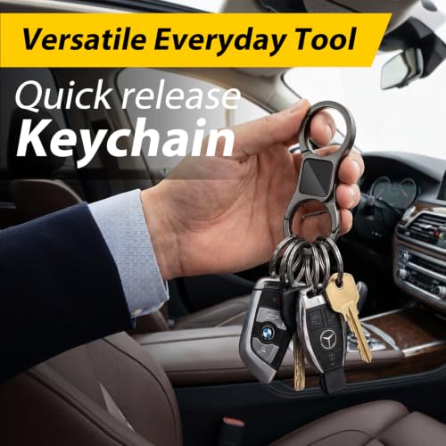 Quick Release Car Keychain for Men - Black Key Chain