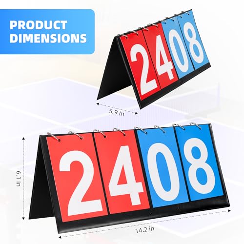 4-Digit Portable Flip Scoreboard for Multi-Sport Games