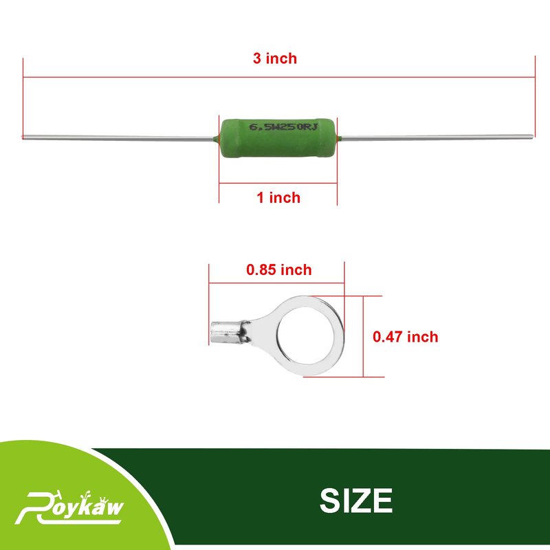 Roykaw Golf Cart Solenoid Resistor Assembly for EZGO 1989-Up Electric Models, Replaces OEM # 21764G1