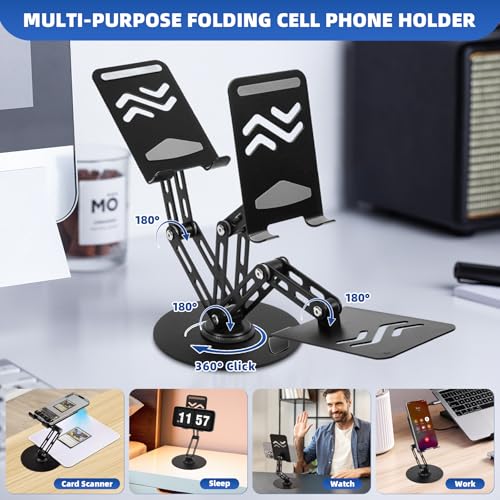 MTG & TCG Card Scanner Stand with Magnetic LED Light – Foldable Phone Holder for Quick Scanning