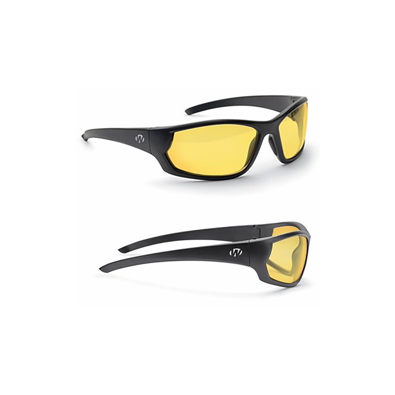 Walker's IKON Carbine Full Frame Shooting Glasses | Impact-Resistant Non-Slip Frame Hunting Shooting Eyesight Protection Glasses, Microfiber Lens Cloth & Carry Case Included, Amber