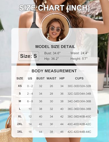 Blooming Jelly Women's Tummy Control Swimsuit - Twist Front Bathing Suit, Large Black