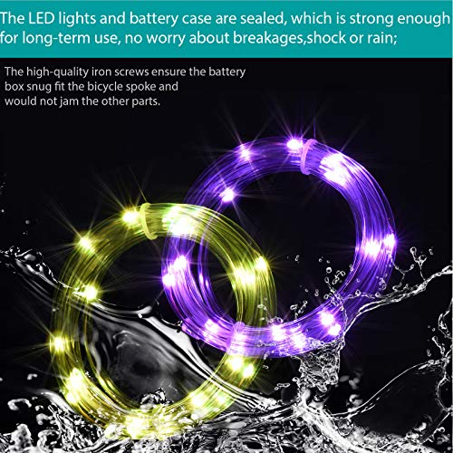 Waybelive LED Bike Wheel & Frame Lights Tube Version Waterproof for Night Cycling