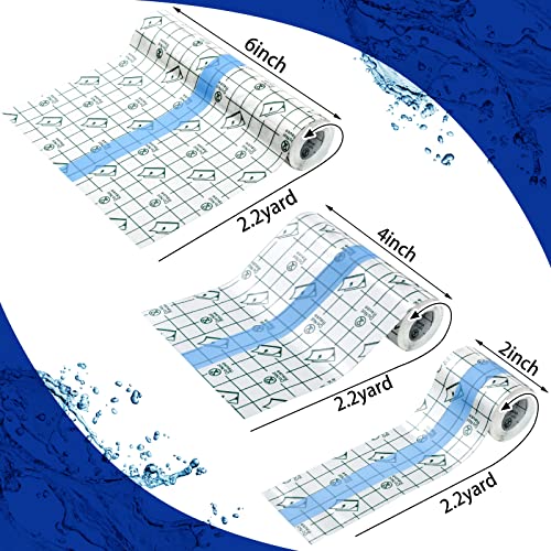 Tattoo Bandage Wrap - 9 Rolls in 2, 4, & 6 Inch Sizes