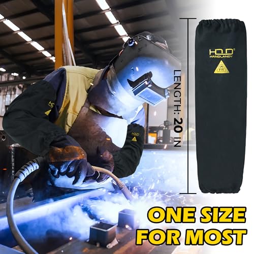 HANDLANDY Flame Resistant Welding Sleeves Arm Protection for Men and Women