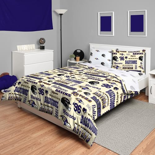 Baltimore Ravens Bed in a Bag Set - Twin Comforter & Sheets