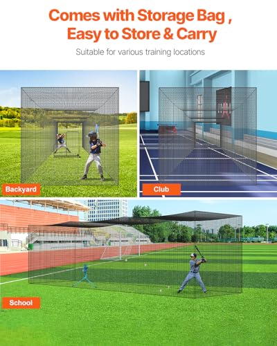 35 FT Heavy Duty Batting Cage Net - Indoor & Outdoor Use