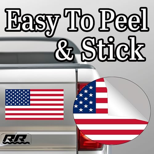 12x6 Inch American Flag Car Decal Sticker - Patriotic Vinyl Bumper Sticker