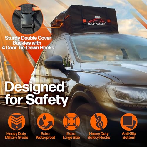 Extra Large 28 CuFt Car Rooftop Cargo Carrier Bag - Waterproof Storage