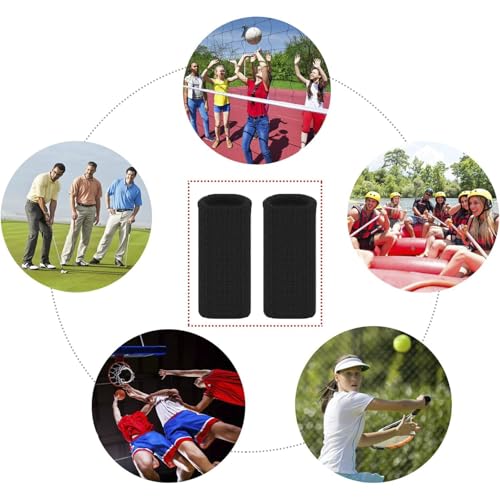 Elastic Finger Sleeves - 20-Piece Thumb Brace Support - Black