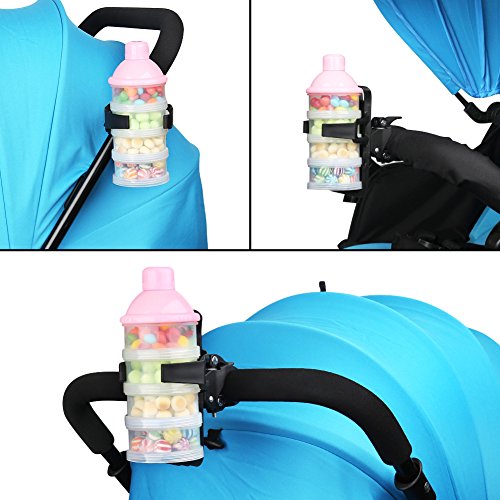 Bike Water Bottle Holder - 2 Pack, No Screws, Rotatable - Black