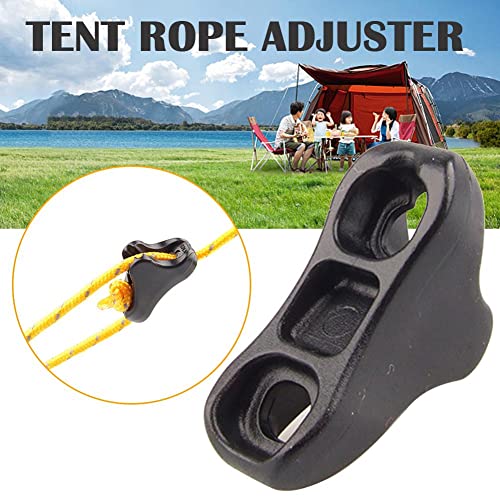 12-Pack Ultralight Guyline Tensioners - Black Small (1-2.5mm)