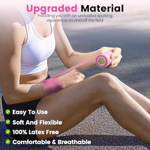 Athletic Pre-Wrap Tape - 4 Pack - Hot Pink - 2.76 in x 12 Yards