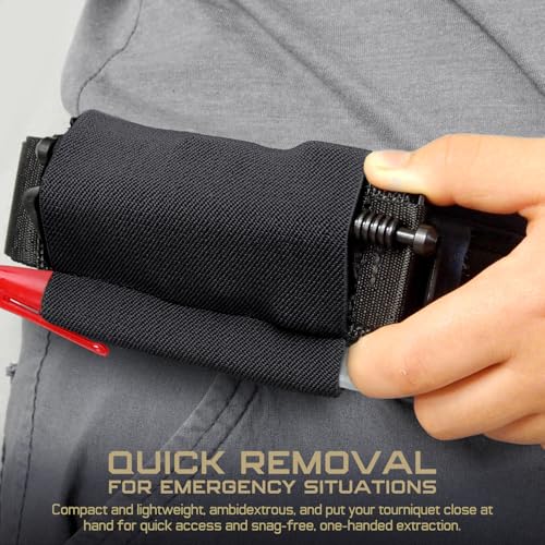 Black LIVANS Tourniquet Holder TQ Sleeve Elastic Duty Belt Accessory