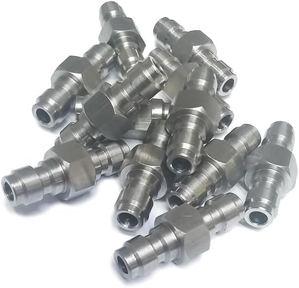 Skiennix Air Compressor Quick Disconnect Plug Coupler - 8mm Male Adapter Fittings for High Pressure PCP & Paintball