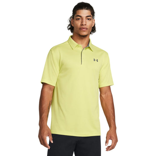 Under Armour Men's Tech Golf Polo, (727) Sonic Yellow / / Pitch Gray, X-Small