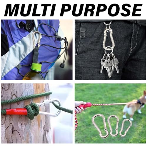 3.15 Inch Heavy Duty Snap Hook Carabiner - 4 Pack