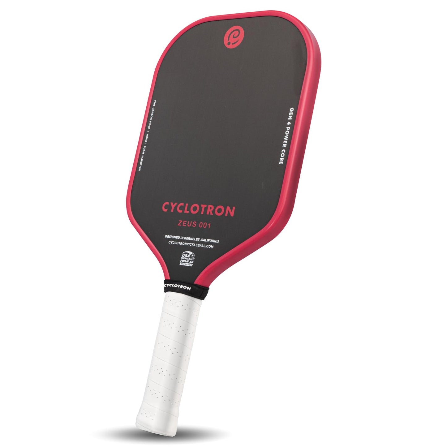 CYCLOTRON ZEUS001 Pickleball Paddle – 16.47” Elongated Shape - GEN4 Polypropylene Core, 3-Layer T700 Carbon Fiber Face - 16mm, Includes Paddle Cover
