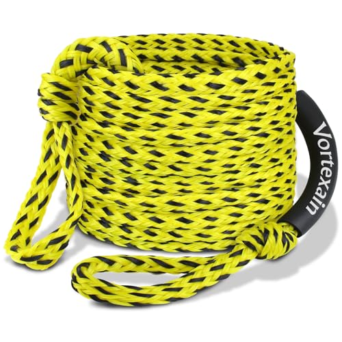 60ft Boat Tow Rope for 1-3 Riders - Floating Towable Tube Rope
