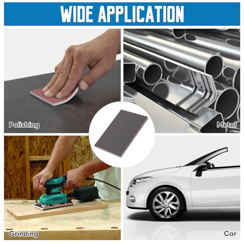 20 Pack 800 Grit Sanding Sponge, 3 x 4 Inch Soft Foam Sanding Block Wet Dry Sanding Pads, Washable Sandpaper Sponge Drywall Sand Block for Wood, Metal, Furniture Polishing (800 Grit)