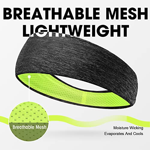 Men's Sweatbands 3-Pack - Light Gray, Dark Gray, Black