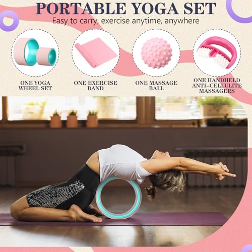 5-in-1 Yoga Wheel Set with Resistance Bands & Massage Ball