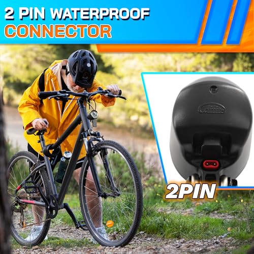 DIMROM 2-Pin Waterproof Ebike Headlight Connector 6-60V for LED Front Lights