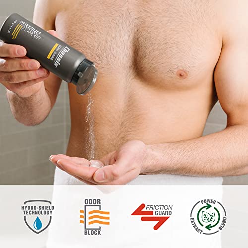 Premium Body Powder for Men - Talc-Free Odor Control & Anti-Chafing