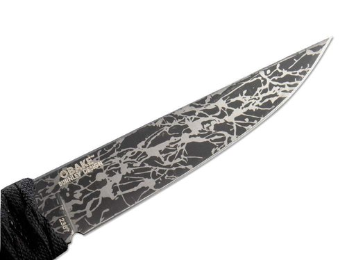 CRKT Obake Everyday Carry Fixed Blade Knife with Sheath: Stainless Steel Plain Edge Blade, Cord-Wrapped Stainless Steel Handle, 2367