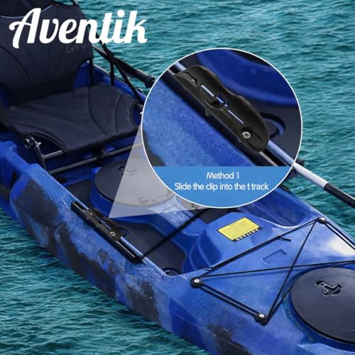 Kayak Paddle Clips 2-Pack Track Mount Holder for Paddles & Nets
