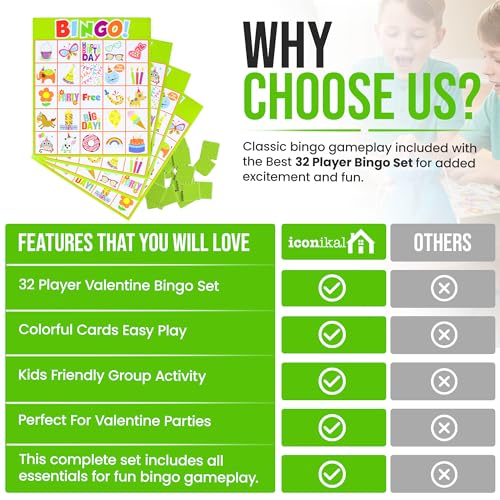 32-Player Birthday Bingo and Pin the Candles Party Game Set