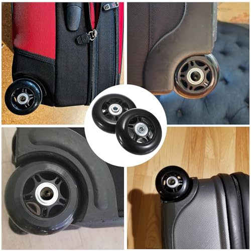 75mm x 23mm Luggage Wheels Replacement Kit - Set of 2