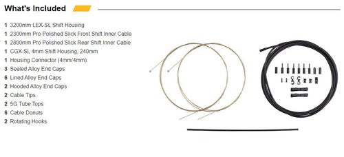Jagwire PCK500 Cable and Sheath Kit Black