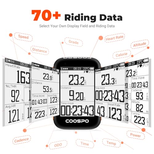COOSPO Wireless GPS Bike Computer BC200 with Speed Sensor - Waterproof