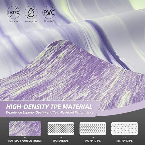 Extra Thick Non-Slip Yoga Mat - 5mm Eco-Friendly Purple