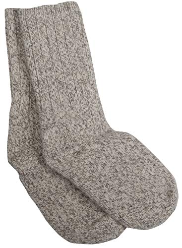 Wigwam El-Pine Ragg Wool Heavyweight Crew Socks, Large Grey Twist