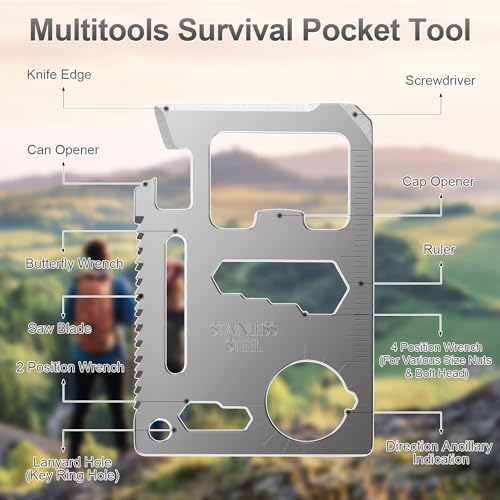 11-in-1 Credit Card Multitool - 10 Pack Survival Tools