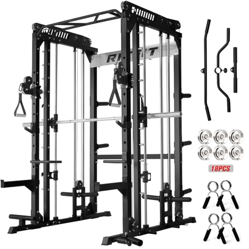Smith Machine Cable Crossover Power Cage - Black, M1 Pro