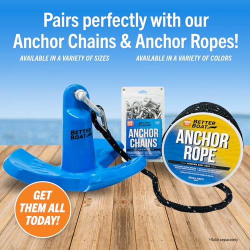 Better Boat 8 lb Vinyl-Coated River Anchor for Kayaks Canoes Dinghies & Jet Skis - Small Boat Use